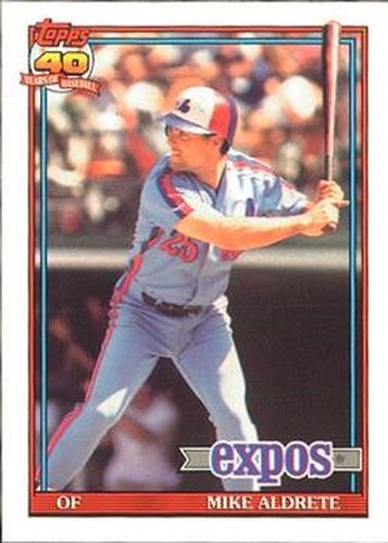 #483 Mike Aldrete - Montreal Expos - 1991 O-Pee-Chee Baseball