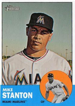 #483a Mike Stanton - Miami Marlins - 2012 Topps Heritage Baseball
