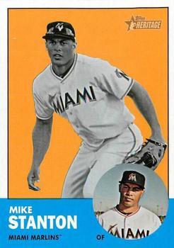 #483b Mike Stanton - Miami Marlins - 2012 Topps Heritage Baseball