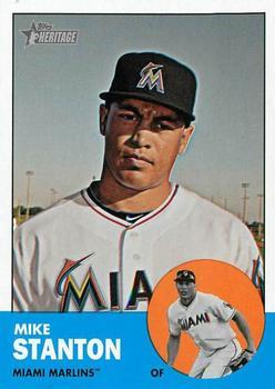 #483c Mike Stanton - Miami Marlins - 2012 Topps Heritage Baseball