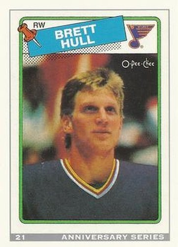 #21 Brett Hull - St. Louis Blues - 1992-93 O-Pee-Chee Hockey - 25th Anniversary