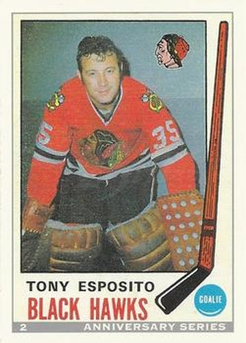 #2 Tony Esposito - Chicago Blackhawks - 1992-93 O-Pee-Chee Hockey - 25th Anniversary