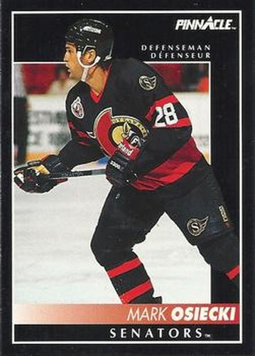 #376 Mark Osiecki - Ottawa Senators - 1992-93 Pinnacle Canadian Hockey