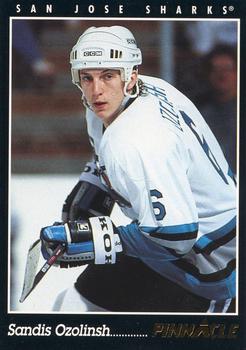 #142 Sandis Ozolinsh - San Jose Sharks - 1993-94 Pinnacle Canadian Hockey