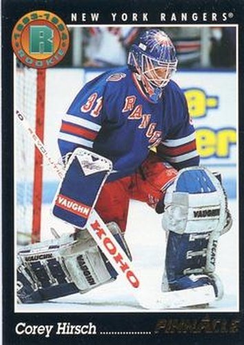 #220 Corey Hirsch - New York Rangers - 1993-94 Pinnacle Canadian Hockey