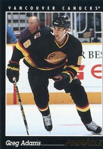#247 Greg Adams - Vancouver Canucks - 1993-94 Pinnacle Canadian Hockey