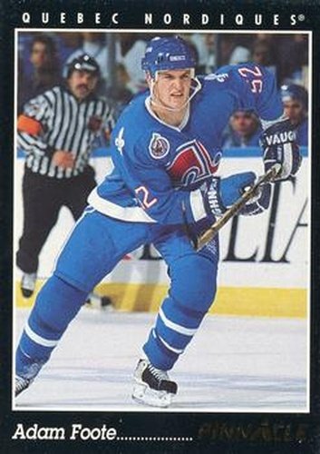 #26 Adam Foote - Quebec Nordiques - 1993-94 Pinnacle Canadian Hockey