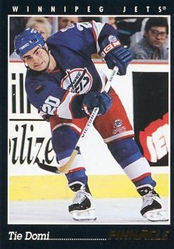 #295 Tie Domi - Winnipeg Jets - 1993-94 Pinnacle Canadian Hockey