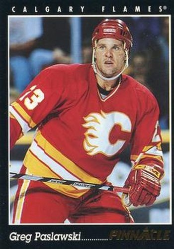 #337 Greg Paslawski - Calgary Flames - 1993-94 Pinnacle Canadian Hockey