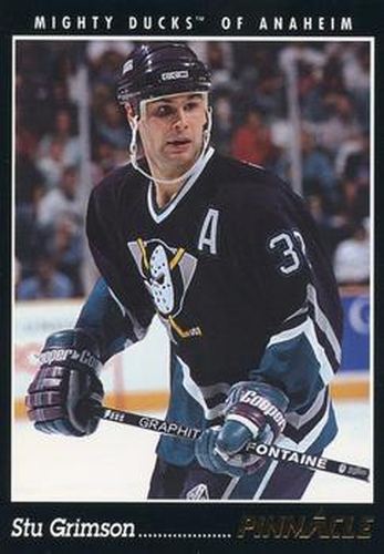 #401 Stu Grimson - Anaheim Mighty Ducks - 1993-94 Pinnacle Canadian Hockey