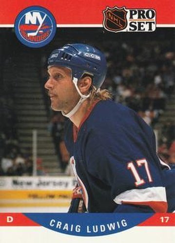 #484 Craig Ludwig - New York Islanders - 1990-91 Pro Set Hockey