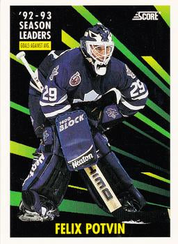 #484 Felix Potvin - Toronto Maple Leafs - 1993-94 Score Canadian Hockey