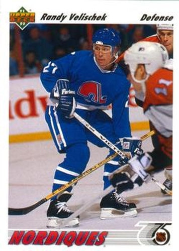 #484 Randy Velischek - Quebec Nordiques - 1991-92 Upper Deck Hockey