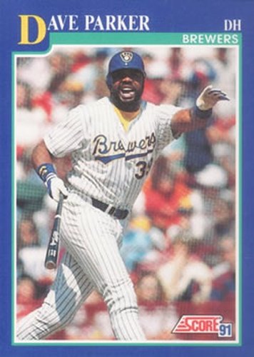 #484 Dave Parker - Milwaukee Brewers - 1991 Score Baseball