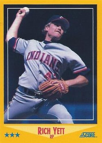 #484 Rich Yett - Cleveland Indians - 1988 Score Baseball