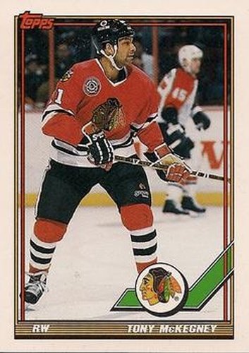 #484 Tony McKegney - Chicago Blackhawks - 1991-92 Topps Hockey