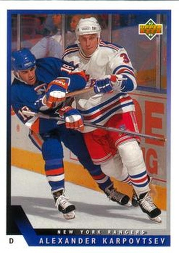 #484 Alexander Karpovtsev - New York Rangers - 1993-94 Upper Deck Hockey