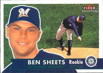 #484 Ben Sheets - Milwaukee Brewers - 2001 Fleer Tradition Baseball