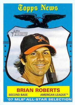 #484 Brian Roberts - Baltimore Orioles - 2008 Topps Heritage Baseball