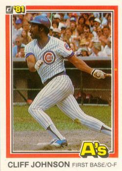 #484 Cliff Johnson - Oakland Athletics - 1981 Donruss Baseball