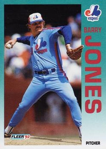 #484 Barry Jones - Montreal Expos - 1992 Fleer Baseball