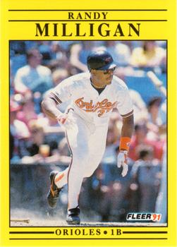 #484 Randy Milligan - Baltimore Orioles - 1991 Fleer Baseball