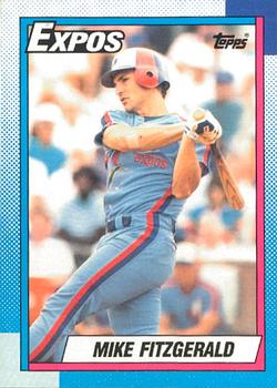 #484 Mike Fitzgerald - Montreal Expos - 1990 O-Pee-Chee Baseball