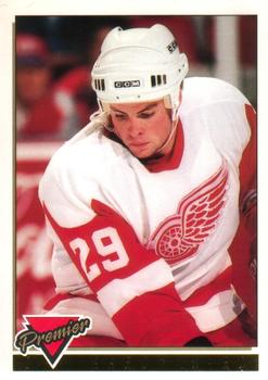#484 Aaron Ward - Detroit Red Wings - 1993-94 O-Pee-Chee Premier Hockey - Gold