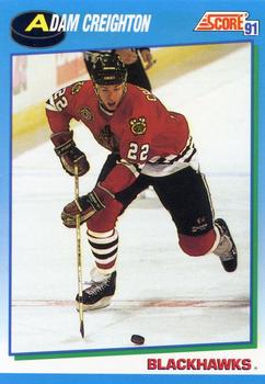 #485 Adam Creighton - Chicago Blackhawks - 1991-92 Score Canadian Hockey