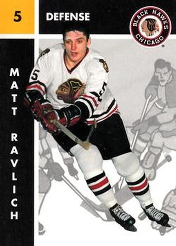 #22 Matt Ravlich - Chicago Blackhawks - 1995-96 Parkhurst 1966-67 Hockey