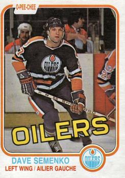 #121 Dave Semenko - Edmonton Oilers - 1981-82 O-Pee-Chee Hockey