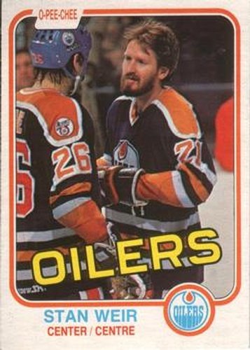 #124 Stan Weir - Edmonton Oilers - 1981-82 O-Pee-Chee Hockey