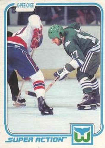 #135 Mike Rogers - Hartford Whalers - 1981-82 O-Pee-Chee Hockey