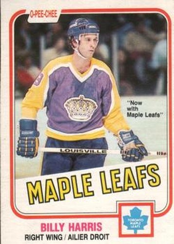 #144 Billy Harris - Toronto Maple Leafs - 1981-82 O-Pee-Chee Hockey