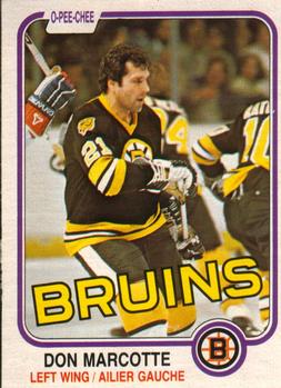 #14 Don Marcotte - Boston Bruins - 1981-82 O-Pee-Chee Hockey