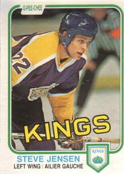 #154 Steve Jensen - Los Angeles Kings - 1981-82 O-Pee-Chee Hockey