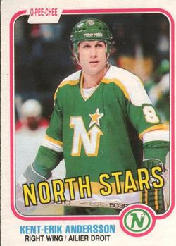 #158 Kent-Erik Andersson - Minnesota North Stars - 1981-82 O-Pee-Chee Hockey