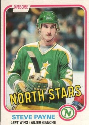 #166 Steve Payne - Minnesota North Stars - 1981-82 O-Pee-Chee Hockey