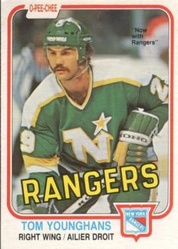 #173 Tom Younghans - New York Rangers - 1981-82 O-Pee-Chee Hockey