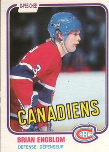 #175 Brian Engblom - Montreal Canadiens - 1981-82 O-Pee-Chee Hockey