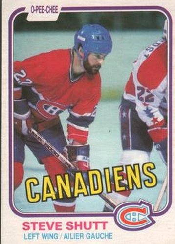 #180 Steve Shutt - Montreal Canadiens - 1981-82 O-Pee-Chee Hockey