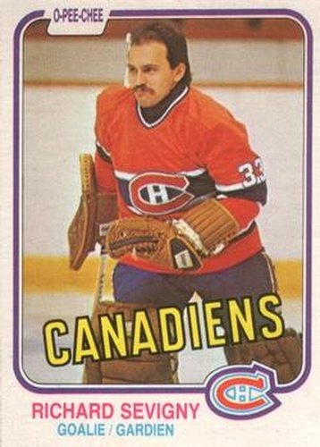 #191 Richard Sevigny - Montreal Canadiens - 1981-82 O-Pee-Chee Hockey