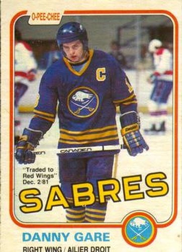 #20 Danny Gare - Buffalo Sabres - 1981-82 O-Pee-Chee Hockey