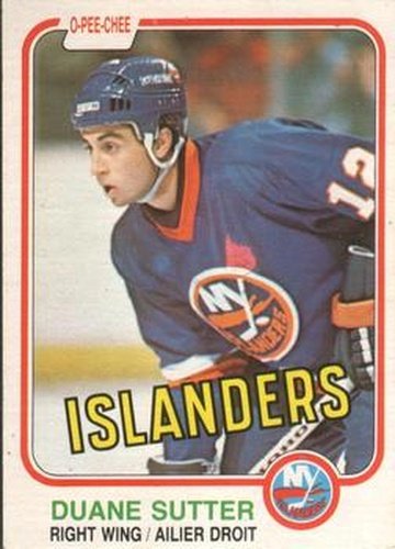 #211 Duane Sutter - New York Islanders - 1981-82 O-Pee-Chee Hockey