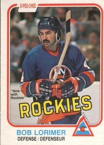 #214 Bob Lorimer - Colorado Rockies - 1981-82 O-Pee-Chee Hockey