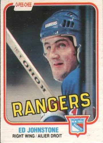 #226 Ed Johnstone - New York Rangers - 1981-82 O-Pee-Chee Hockey