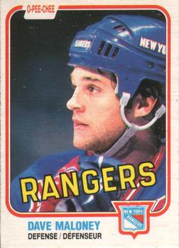 #227 Dave Maloney - New York Rangers - 1981-82 O-Pee-Chee Hockey