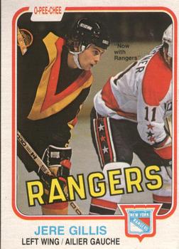 #232 Jere Gillis - New York Rangers - 1981-82 O-Pee-Chee Hockey