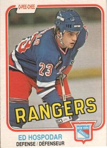 #233 Ed Hospodar - New York Rangers - 1981-82 O-Pee-Chee Hockey