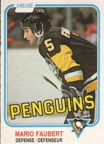 #261 Mario Faubert - Pittsburgh Penguins - 1981-82 O-Pee-Chee Hockey